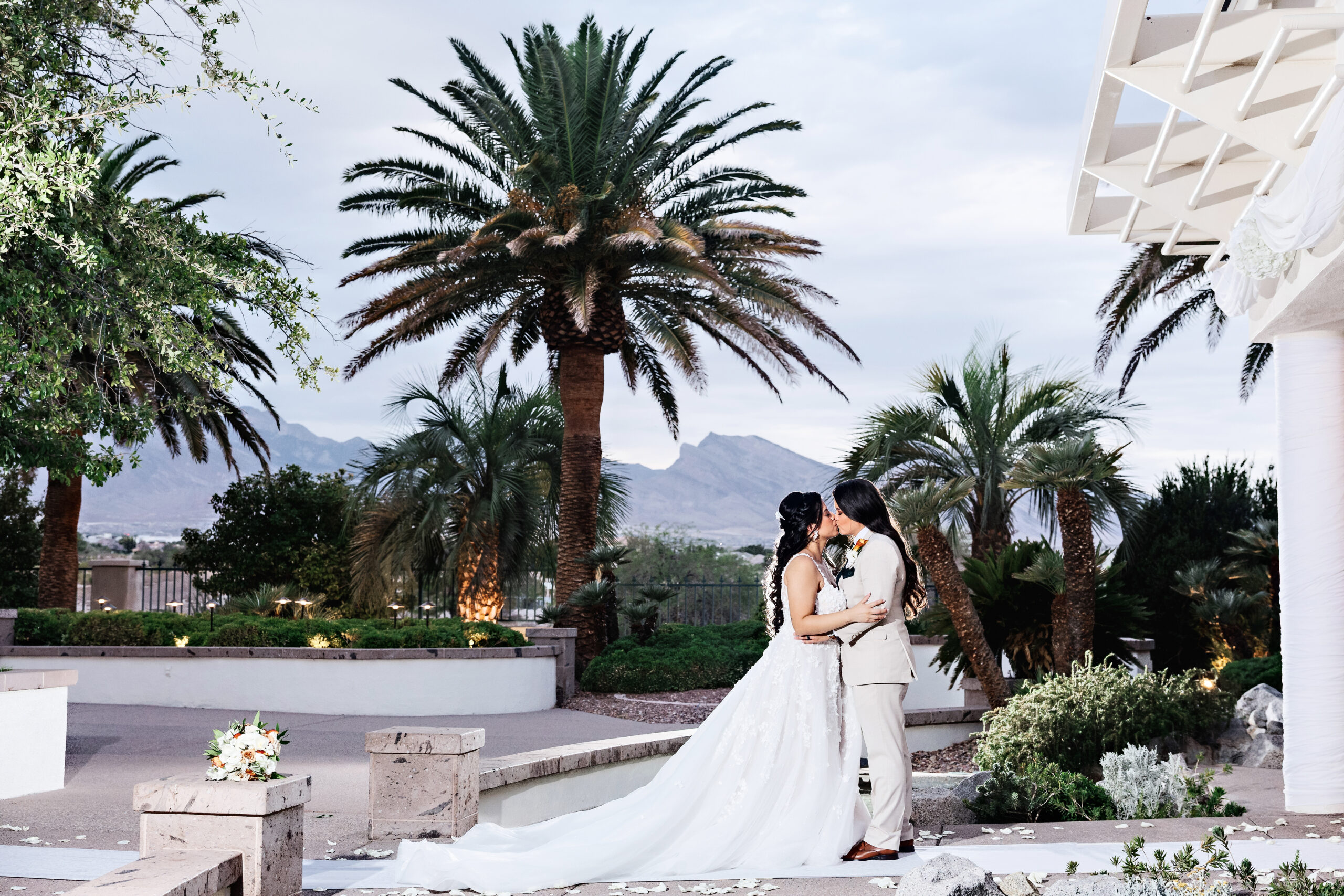 Las Vegas wedding videographers Memory Lane Video filming a wedding ceremony