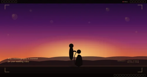 Bride and groom silhouette at golden hour captured by professional wedding cinematographer — Memory Lane Video Las Vegas